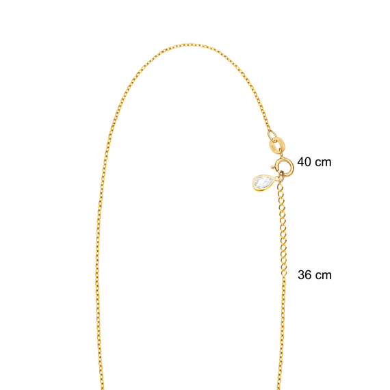 Złoty naszyjnik 585 choker gwiazdki łańcuszek ankier