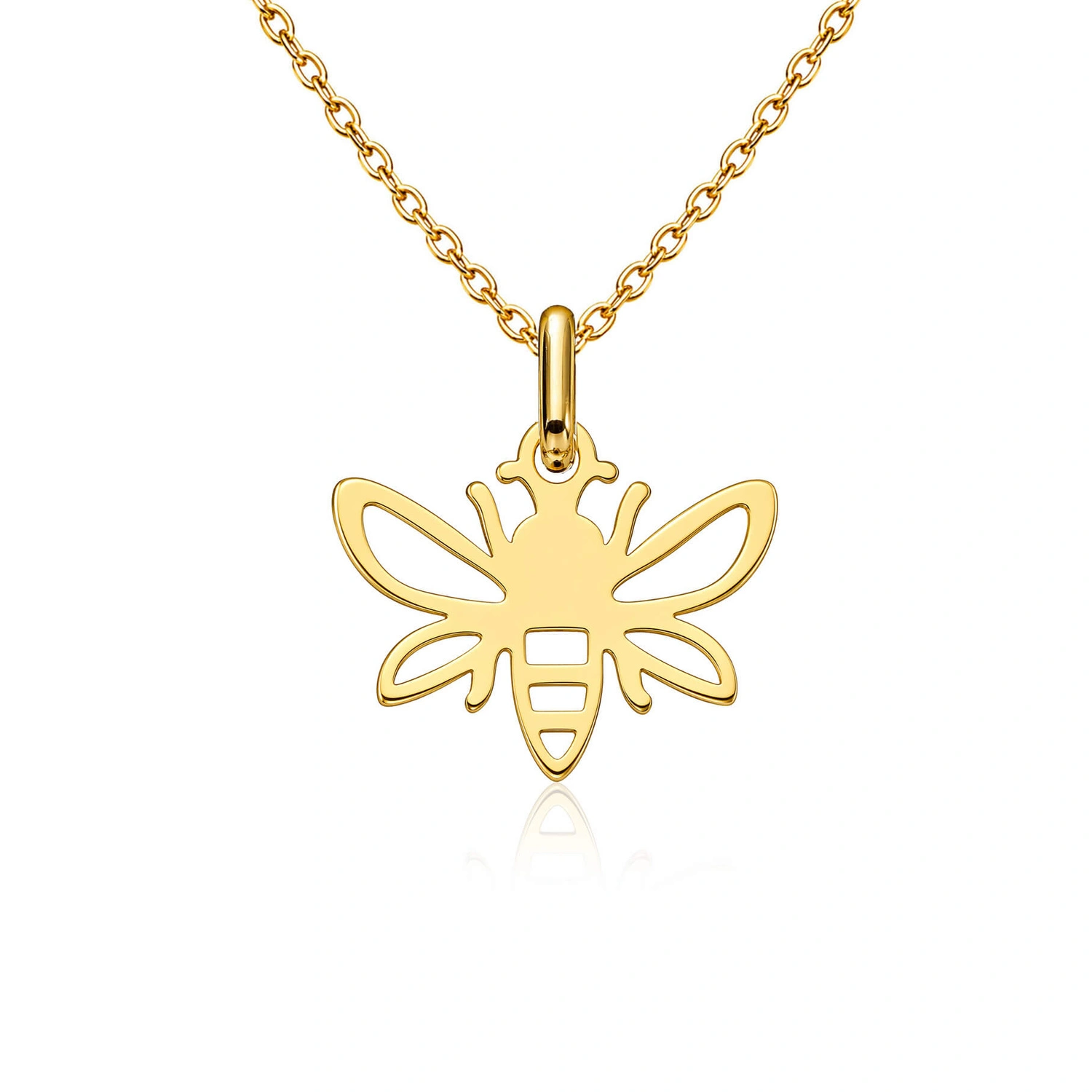 Złota zawieszka ażurowa pszczoła 585 pszczółka 1,4 cm