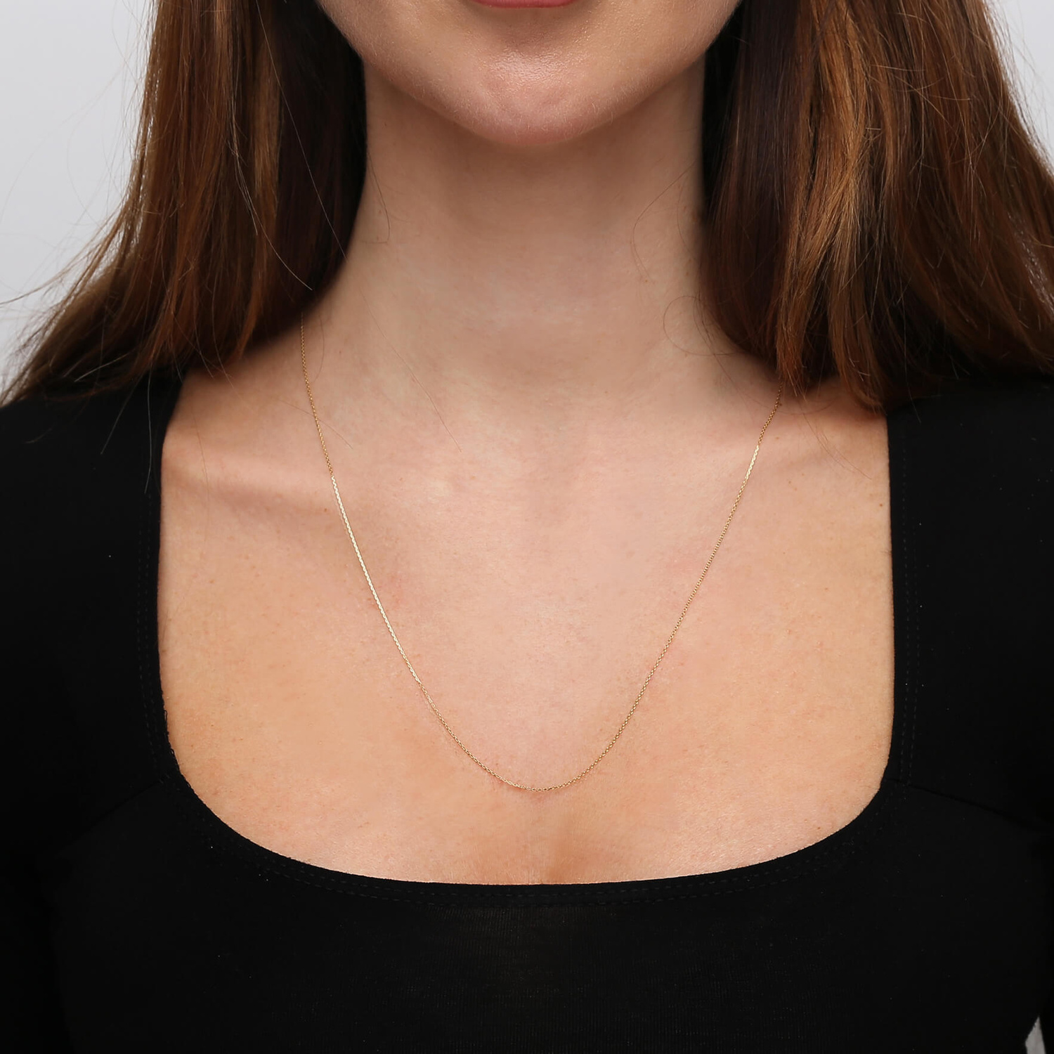 Złoty łańcuszek 585 Ankier 0,7 mm długość 50 cm