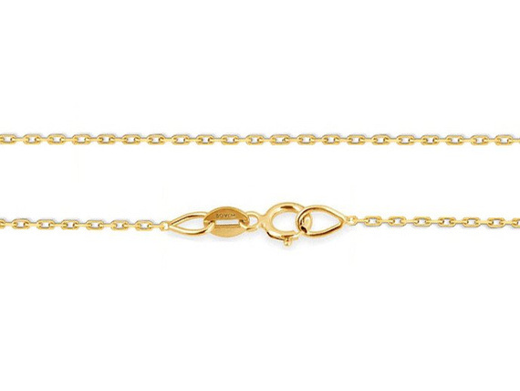 Złoty łańcuszek 585 Ankier 1 mm długość 50 cm