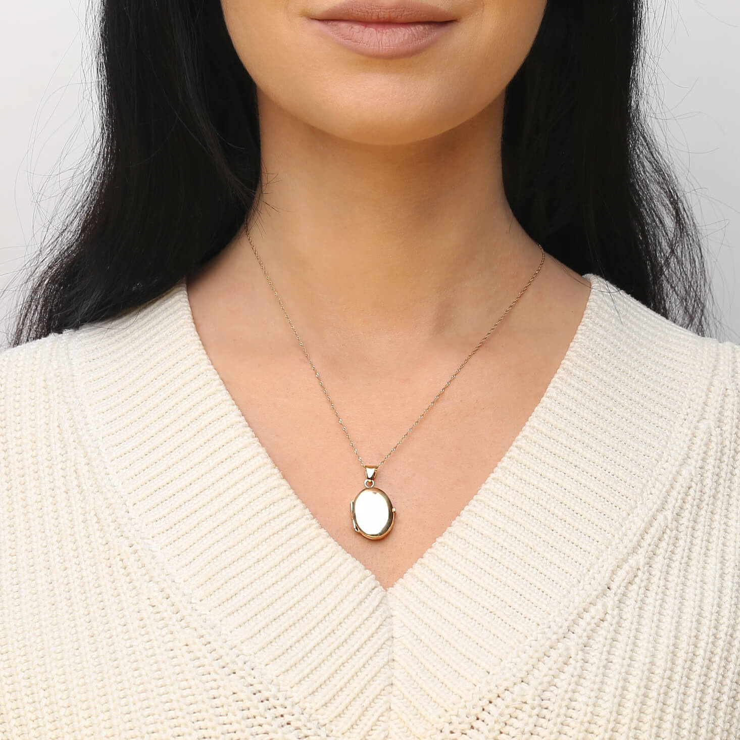 Złota zawieszka gładka puzderko 585 owalne sekretnik na fotografię Grawer