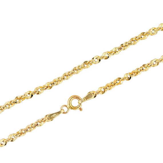 Złoty łańcuszek 585 splot irydia 2,5 mm długość 45 cm