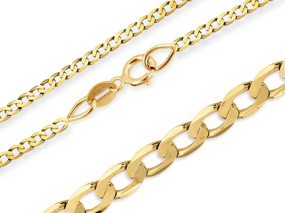 Złoty łańcuszek 585 damski Pancerka 2 mm długość 42 cm