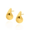 Srebrne pozłacane kolczyki małe krople 925 na sztyft drops 1,8 cm
