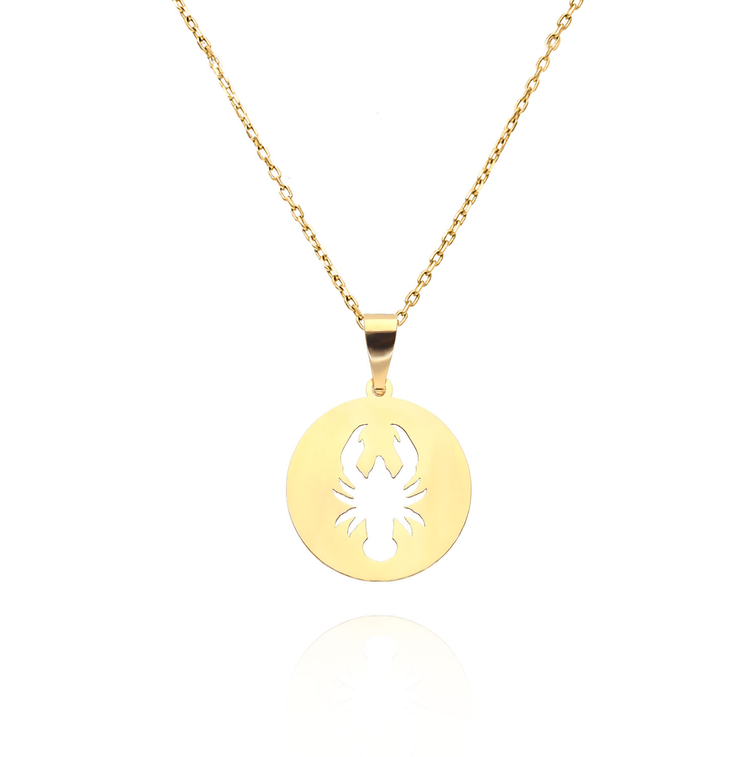 Złota zawieszka wisiorek 585 znak zodiaku RAK wysokość 2,5 cm