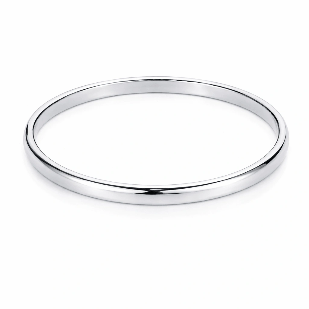Srebrna bransoletka bangle 925 sztywna gładka elastyczna 2,8 mm