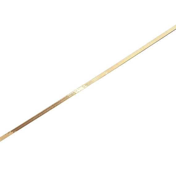 Bransoletka złota taśma wąska żmijka na nogę 585 gładka 2,5 mm długość 23 - 26 cm