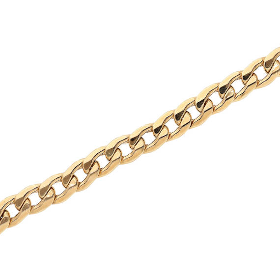 Złota bransoleta męska 585 masywna pancerka dmuchana szerokość 7 mm długość 19,5 cm