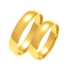 Obrączka ślubna damska: złoto 585, klasyczna, półokrągła, 5 mm