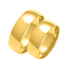 Obrączka ślubna damska: złoto 585, klasyczna, półokrągła, 6,5 mm