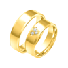 Obrączka ślubna męska: złoto 585, fazowana, 6 mm
