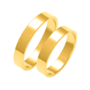Obrączki ślubne para: złoto 585, klasyczne, płaskie, 4 mm